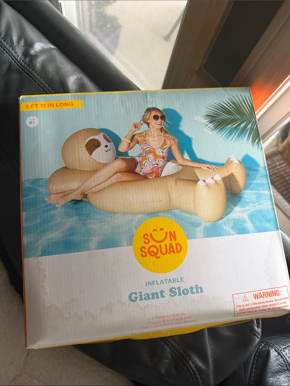 Target Sun Squad Inflatable Giant Sloth Float - Tan huge nwt